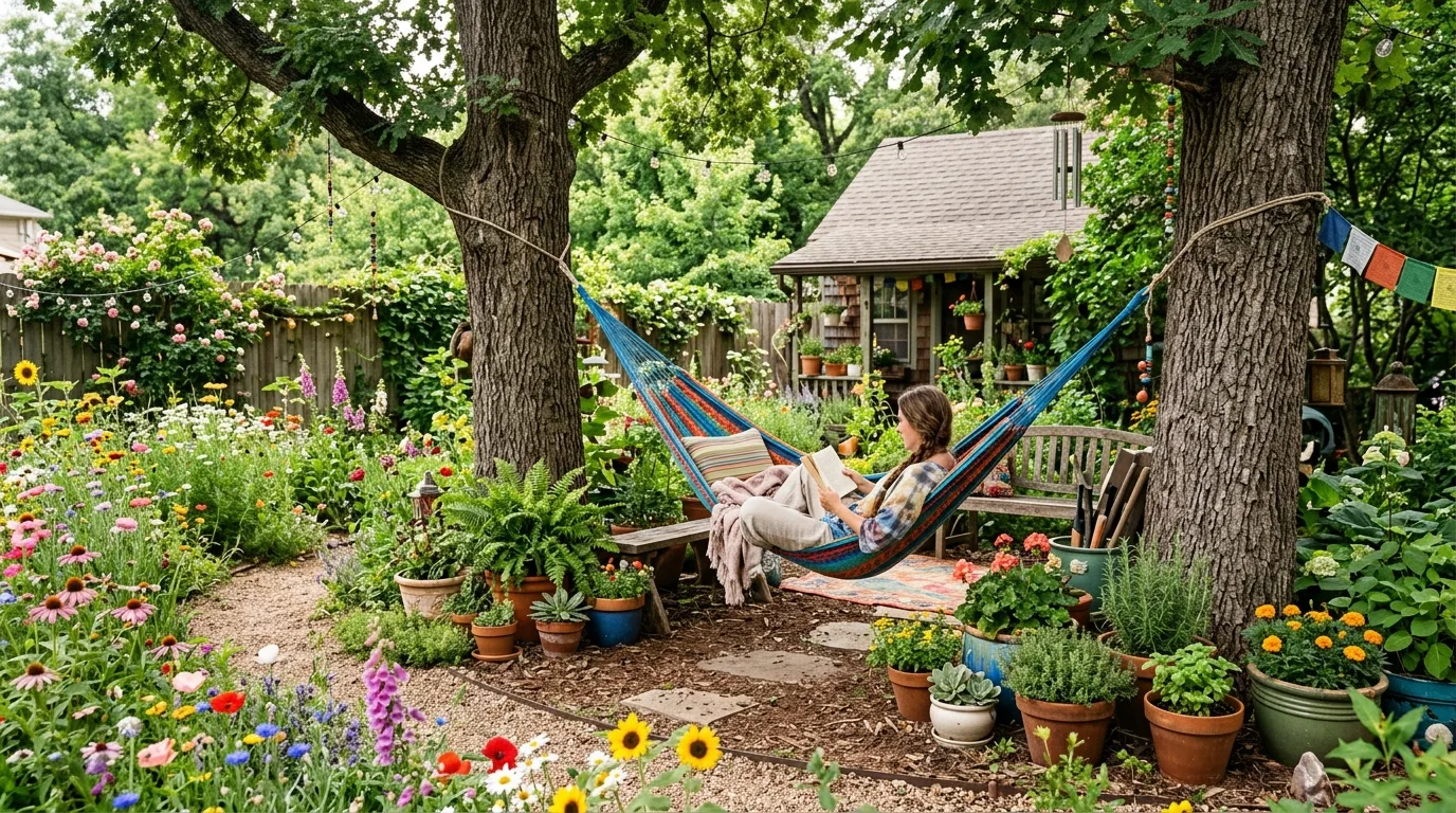 Hippie Garden With Hammock